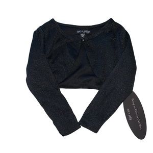 Ava and Yelly Buttoned Shrug